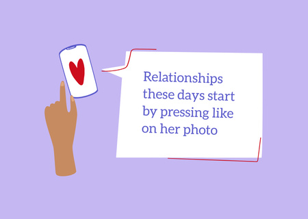 Phrase about Starting Of Relationship These Days Card Design Template