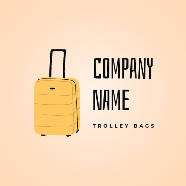 Platilla de diseño Ergonomic Trolley Bags For Travel Offer Animated Logo