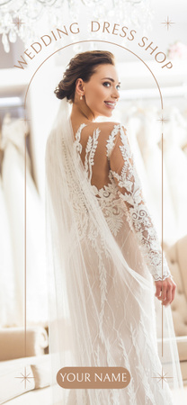 Elegant Wedding Dress Sale Announcement Snapchat Geofilter Design Template