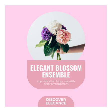 Designvorlage Entdecken Sie elegante Blumenarrangements für Instagram