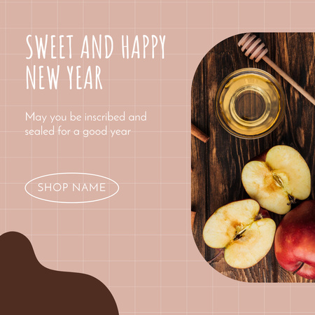 Jewish New Year Holiday Instagram Design Template