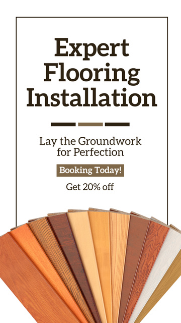 Elite Flooring Installation With Booking and Samples Instagram Story Design Template