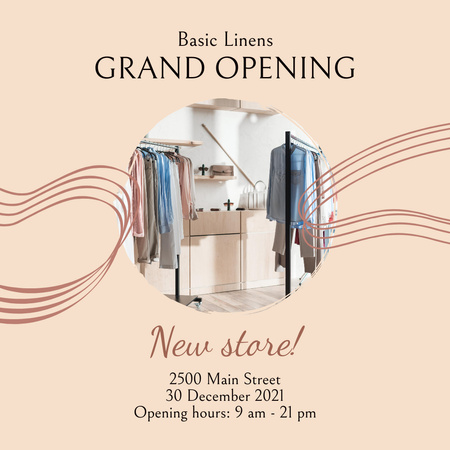 Clothes Store Opening Announcement Instagram Design Template