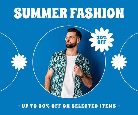 Summer Fashion For Men Facebook Design Template