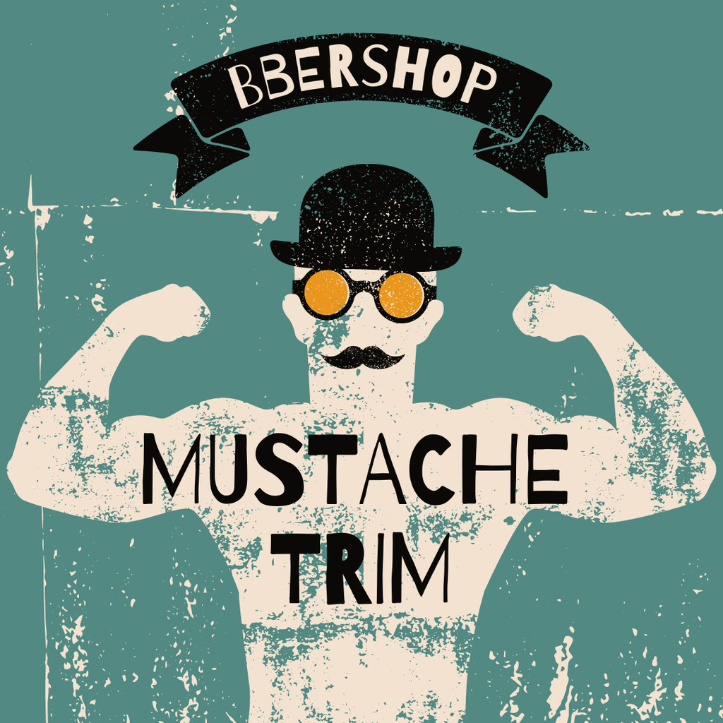 Template di design Exceptional Barbershop Services Offer With Illustration Instagram