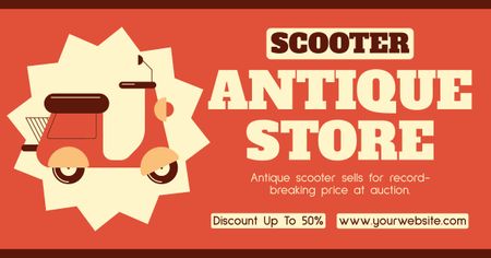 Platilla de diseño Fine Scooter With Discount Offer In Antique Shop Facebook AD
