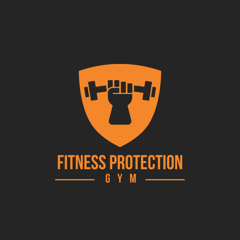 fitness protection gym  logo design Logoデザインテンプレート