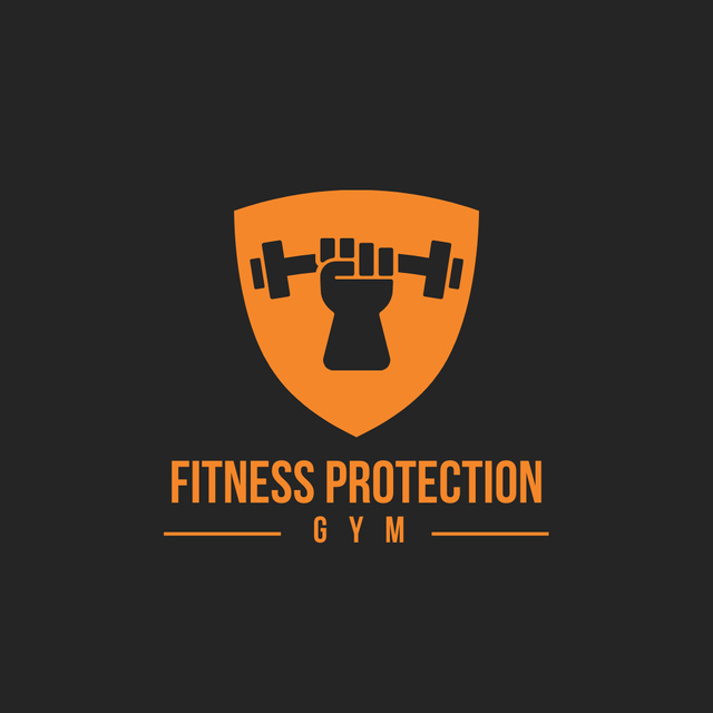 fitness protection gym  logo design Logoデザインテンプレート