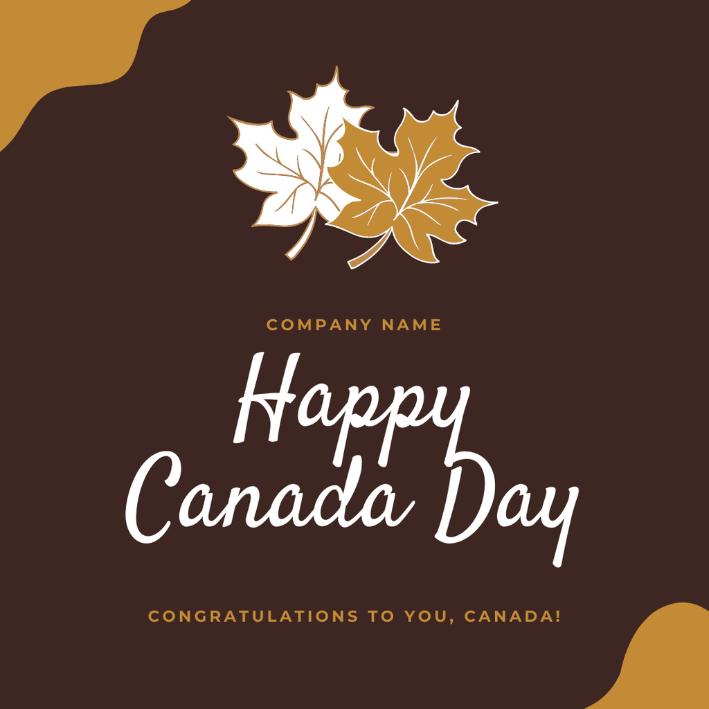 Authentic Canada Day Celebration Event Instagram Design Template