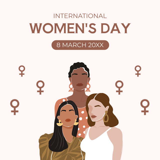 International Women's Day Celebration with Beautiful Women Instagram tervezősablon