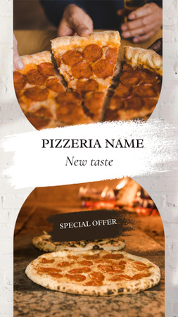 Olasz pizza hirdetés Instagram Story tervezősablon