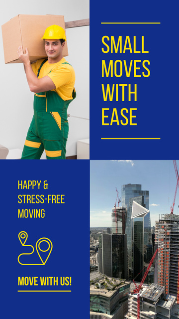Small Moving Firm Service Offer In City Instagram Video Story Πρότυπο σχεδίασης