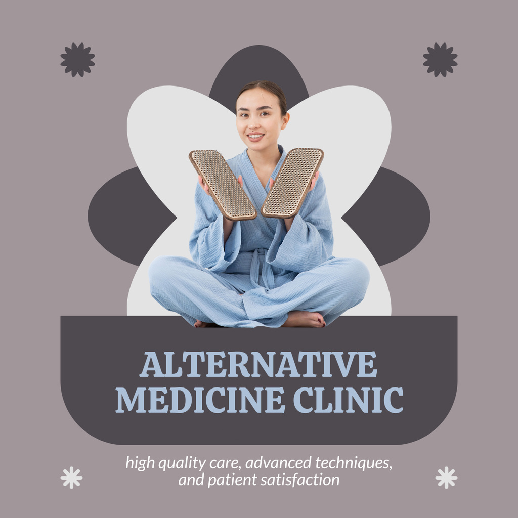 Alternative Medicine Clinic Offer Various Techniques For Healing LinkedIn postデザインテンプレート