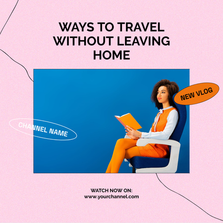 Travel without Leaving Home Instagram Design Template