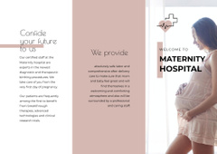 Responsible Maternity Hospital Ad with Happy Pregnant Woman