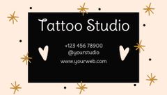 Tattoo Studio Service Offer With Cute Cats