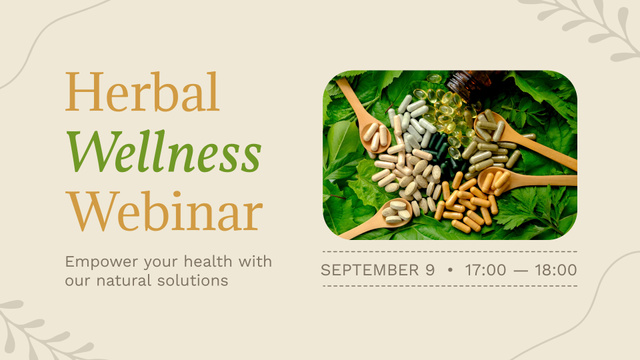 Platilla de diseño Herbal Wellness Webinar Announcement Full HD video