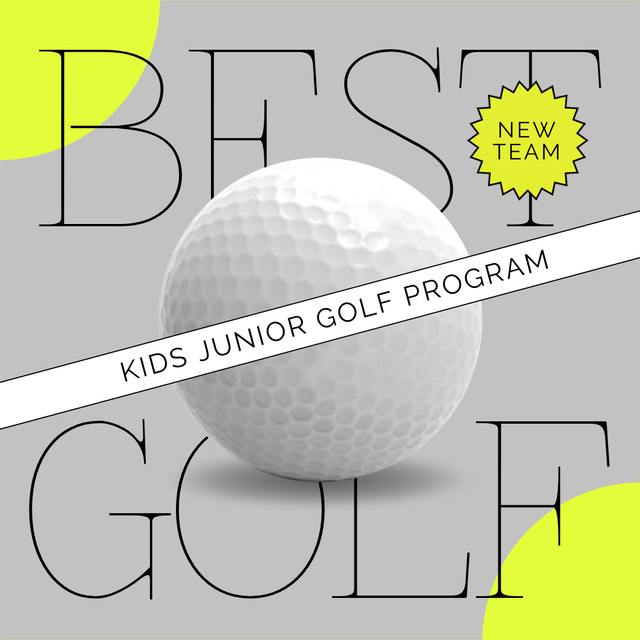 Golf Club Invitation Animated Post Design Template