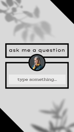 Plantilla de diseño de Ask Me a Question with Attractive Woman Instagram Story 