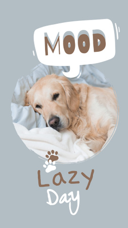 Designvorlage Cute Funny Dog für Instagram Story