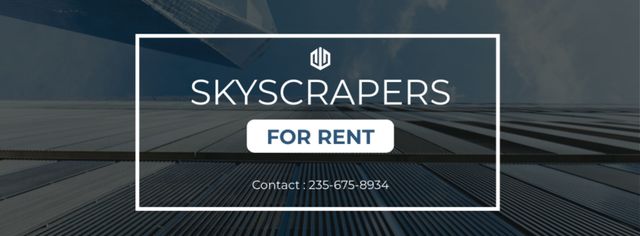 Skyscrapers For Rent Facebook cover Design Template