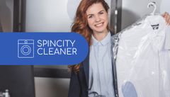 Laundry Service Offer with Beautiful Young Woman