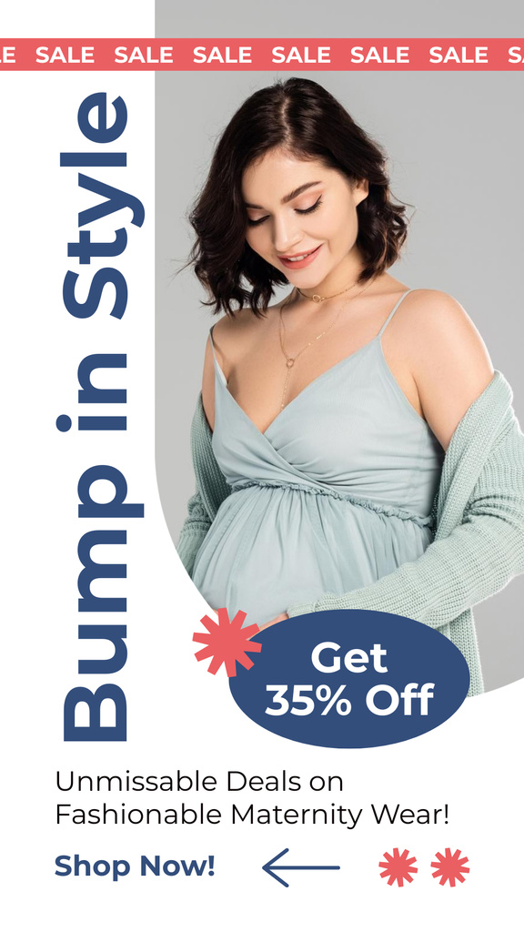 Stylish Pregnancy with Quality Clothes at Discount Instagram Story Design Template