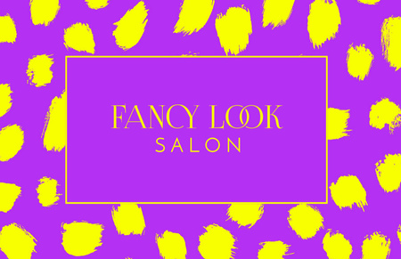 Beauty Salon Emblem Business Card 85x55mm Design Template