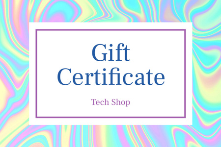 tech shop palvelut tarjoavat Gift Certificate Design Template