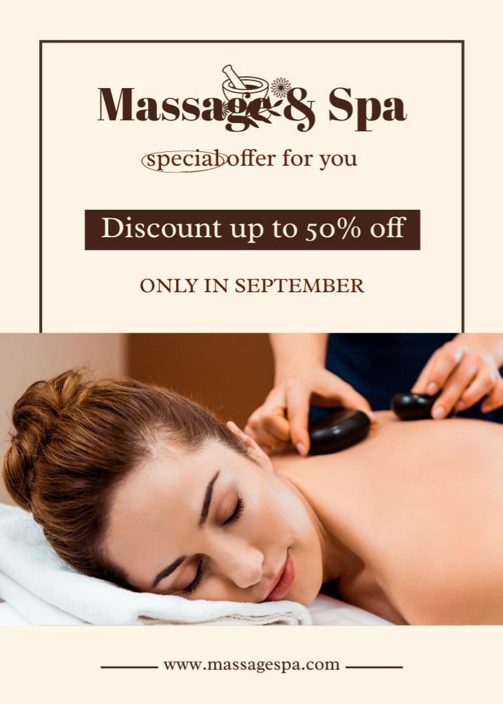 Spa Massage Special Offers Flayerデザインテンプレート