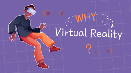 Boy In Virtual Reality Youtube Thumbnail Design Template