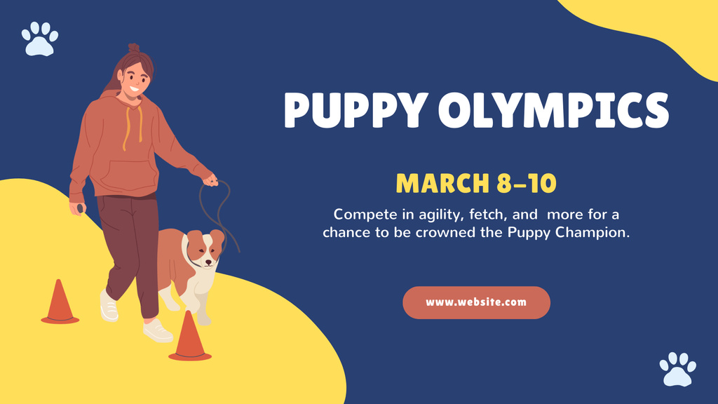Modèle de visuel Welcome to Dogs Contest - FB event cover