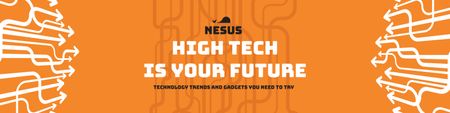Template di design Technology trends Ad on Orange Twitter