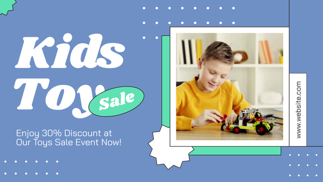 Plantilla de diseño de Children's Toy Sale Event Full HD video 