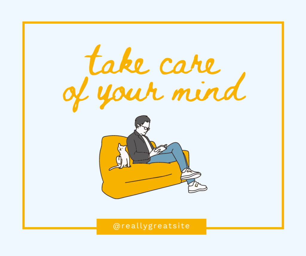 Inspiration for Taking Care of Mind Facebook Πρότυπο σχεδίασης
