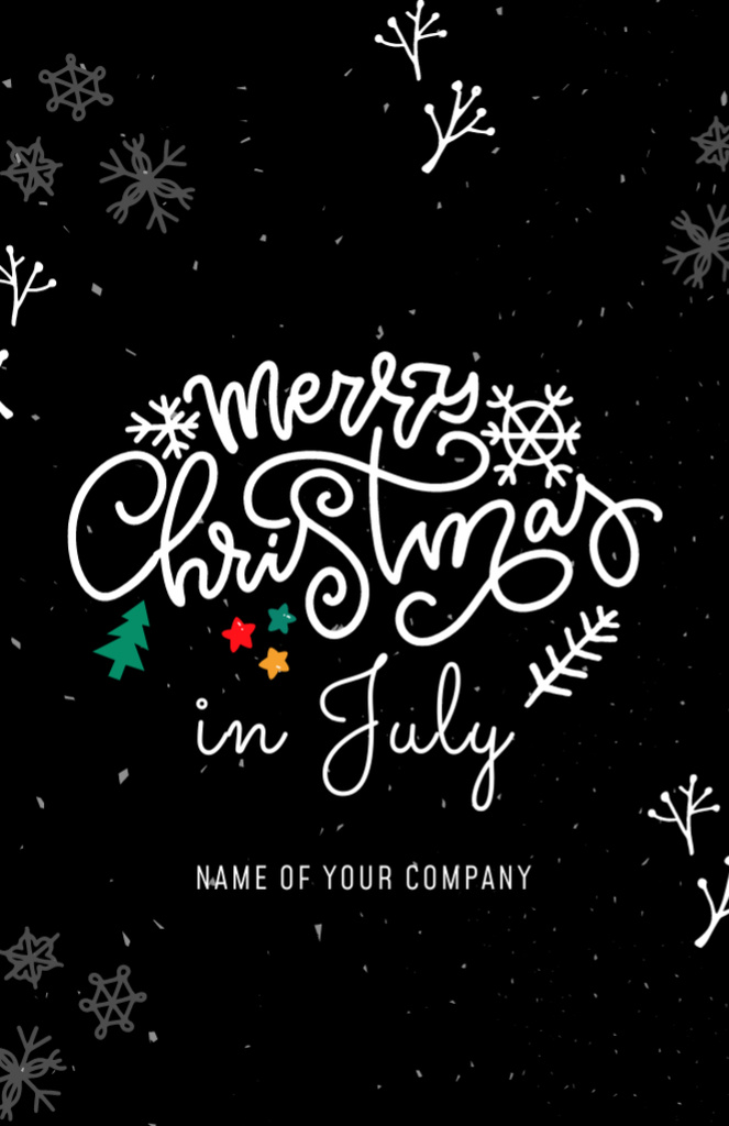 Ontwerpsjabloon van Flyer 5.5x8.5in van Heartwarming Announcement of Celebration of Christmas in July