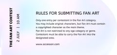 Fan Art Contest Announcement on Gradient