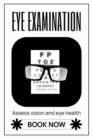 Plantilla de diseño de Servicio de pruebas de visión de calidad por parte de un oftalmólogo. Pinterest 