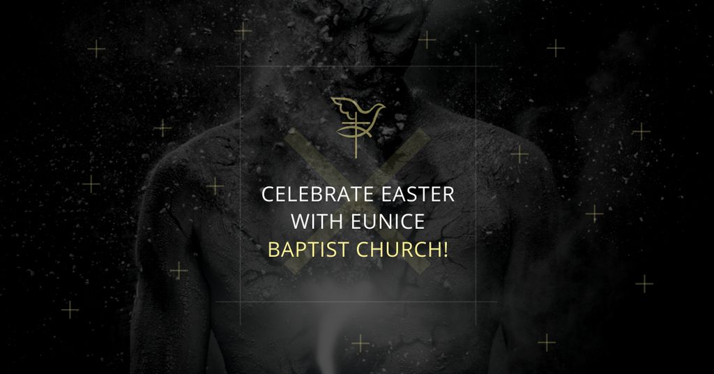 Easter in Baptist Church Facebook AD Modelo de Design