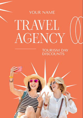 Fascinating Travel Agency Services Offer With Discount Flyer A7 Design Template