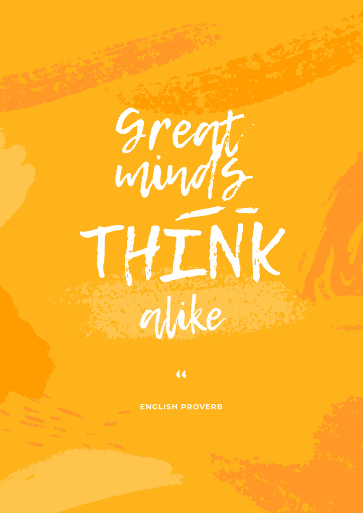 Great Minds quote Poster Design Template