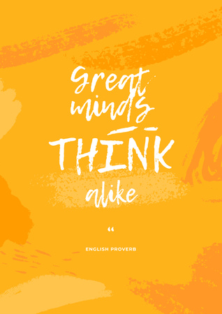Great Minds quote Poster Design Template