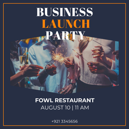 Business Launch Party Announcement Instagram Design Template