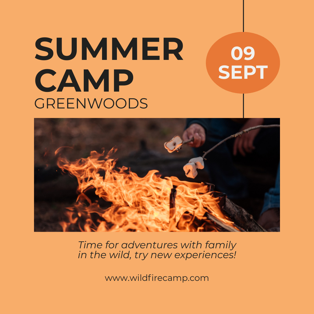 Summer Camping Adventures Inspiration Instagram Modelo de Design