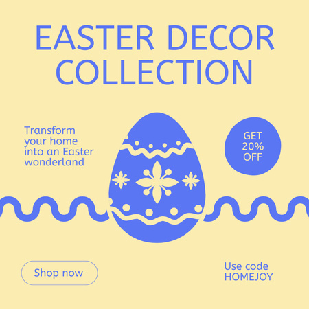 Designvorlage Verkaufsangebot für die Osterdekorationskollektion für Instagram
