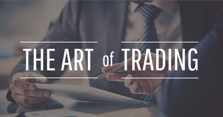 Art of trading with Businessmen Facebook AD Design Template