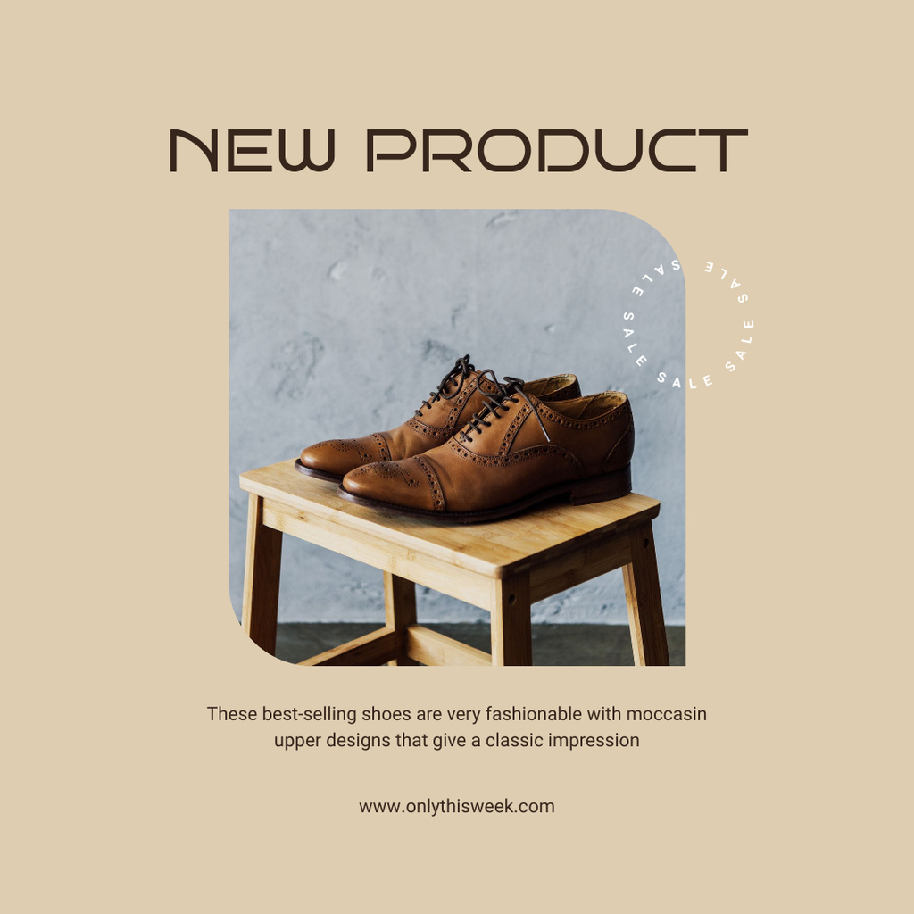 Designvorlage Stylish Shoes for Men für Instagram