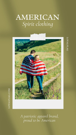 USA Independence Day Sale Announcement on Green TikTok Video Design Template