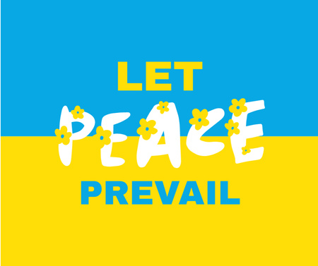戦争のないためのウクライナの旗 Facebookデザインテンプレート