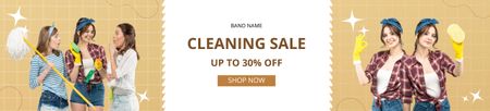 Cleaning Supplies Sale Yellow Ebay Store Billboard Design Template